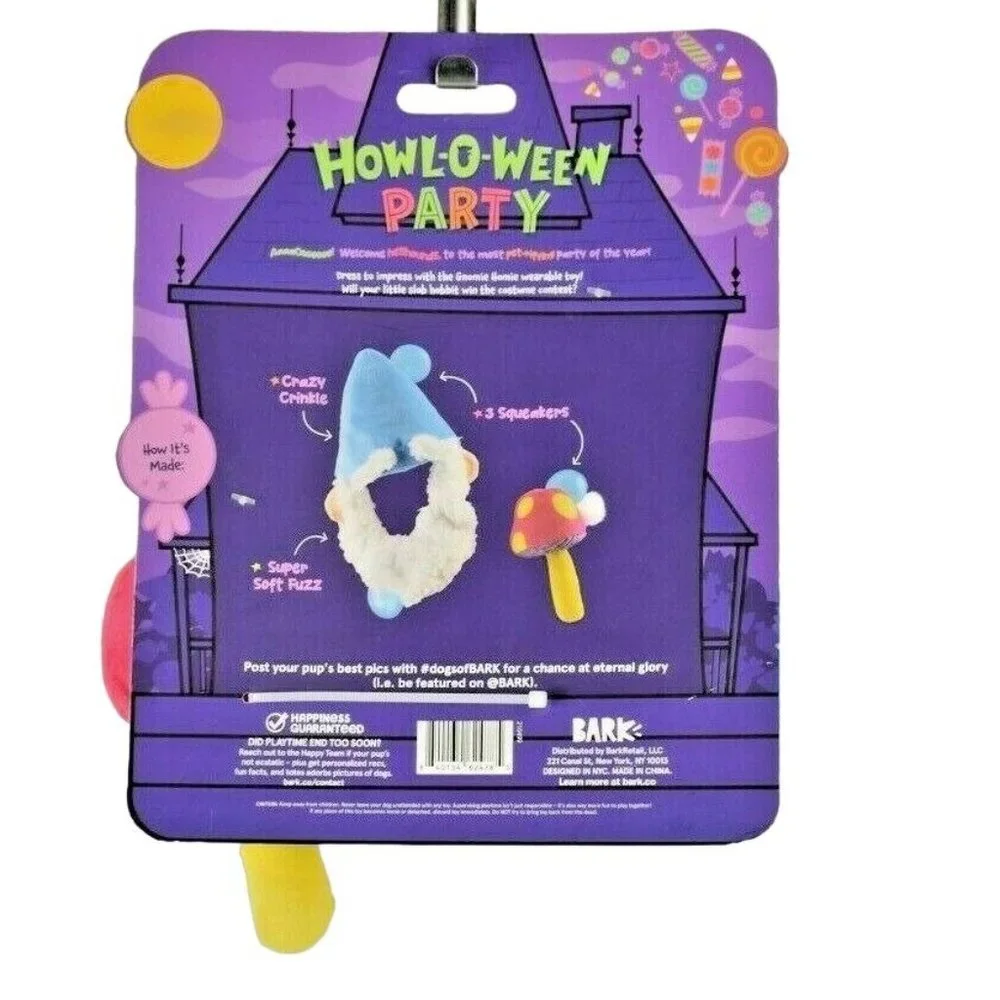 Bark Howl-O-Ween Party Dog Costume Photo Props - Gnomie Homie Size: XS/S New